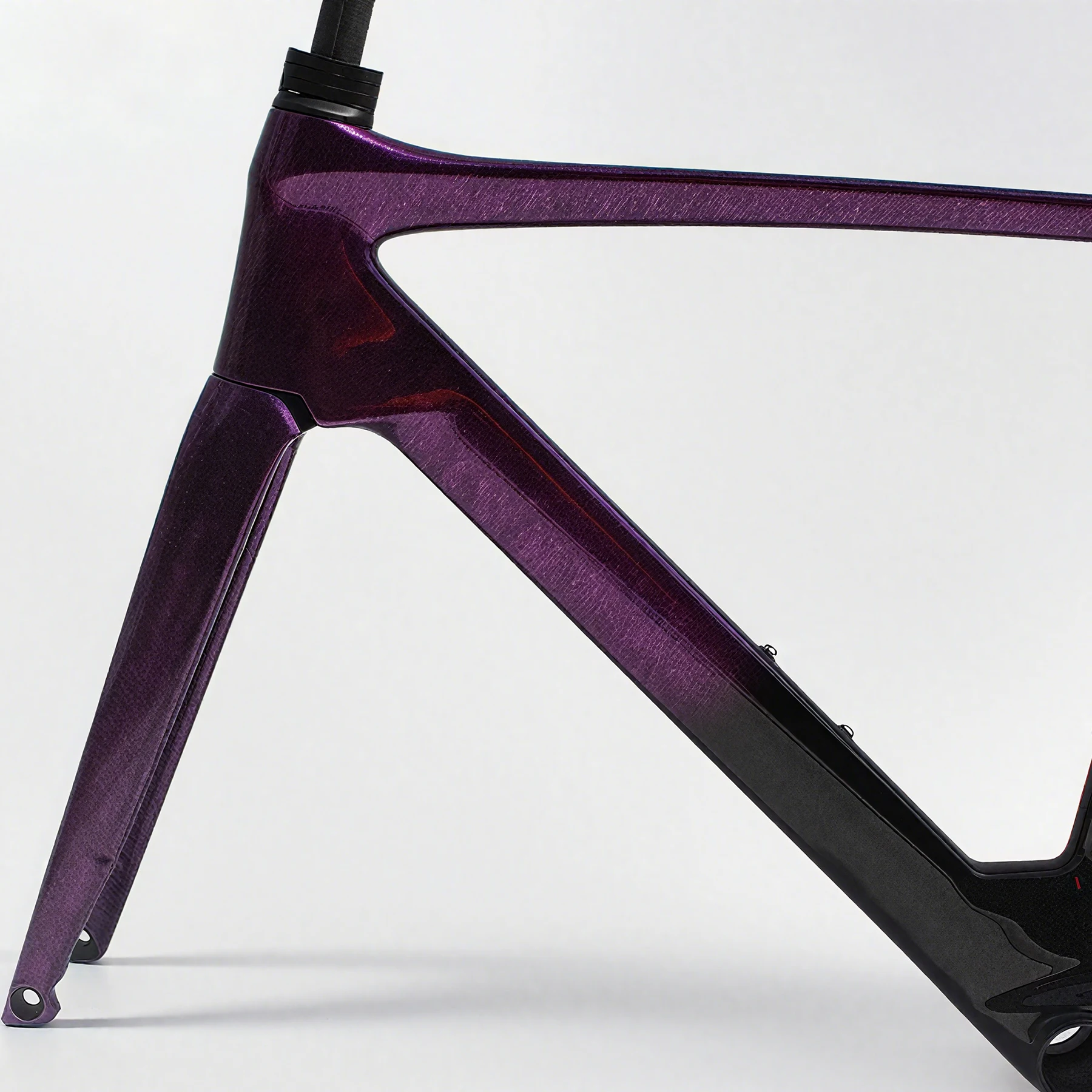 

Purple Carbon Gravel Bike Frame Road Thru Axle Frameset Disc Brake Frame 12x142mm