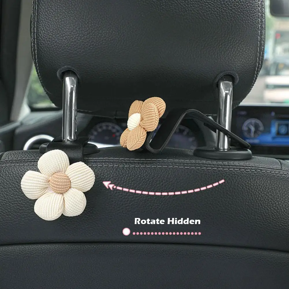 Creative Flower Car Seat Back Storage ganci Organizer per borse accessori per ombrelli decorazione per auto interni generi alimentari Z8E9