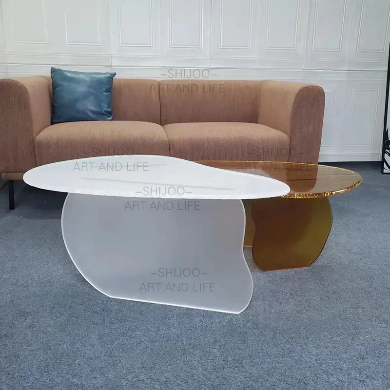 

Small Mini Lightweight Luxury Creative Table Wabi Stillwind Acrylic Suspended Coffee Table