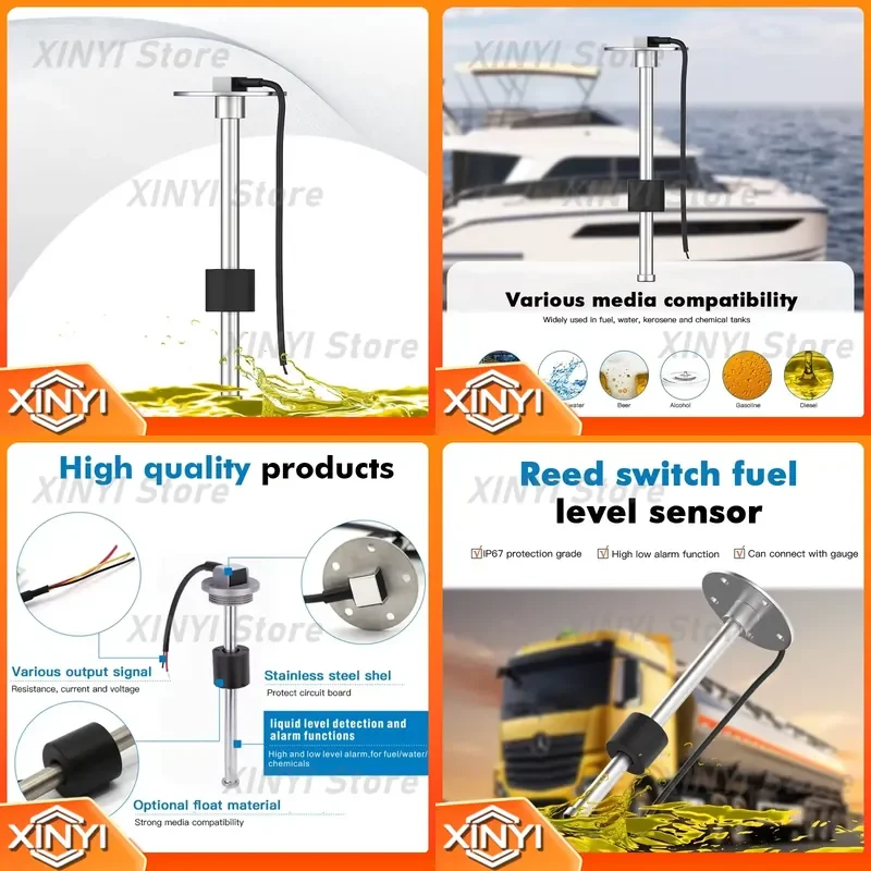 Gamicos GLTV3 500mm Oil tank Level Gauge Float Measuring Type Fuel Sensor