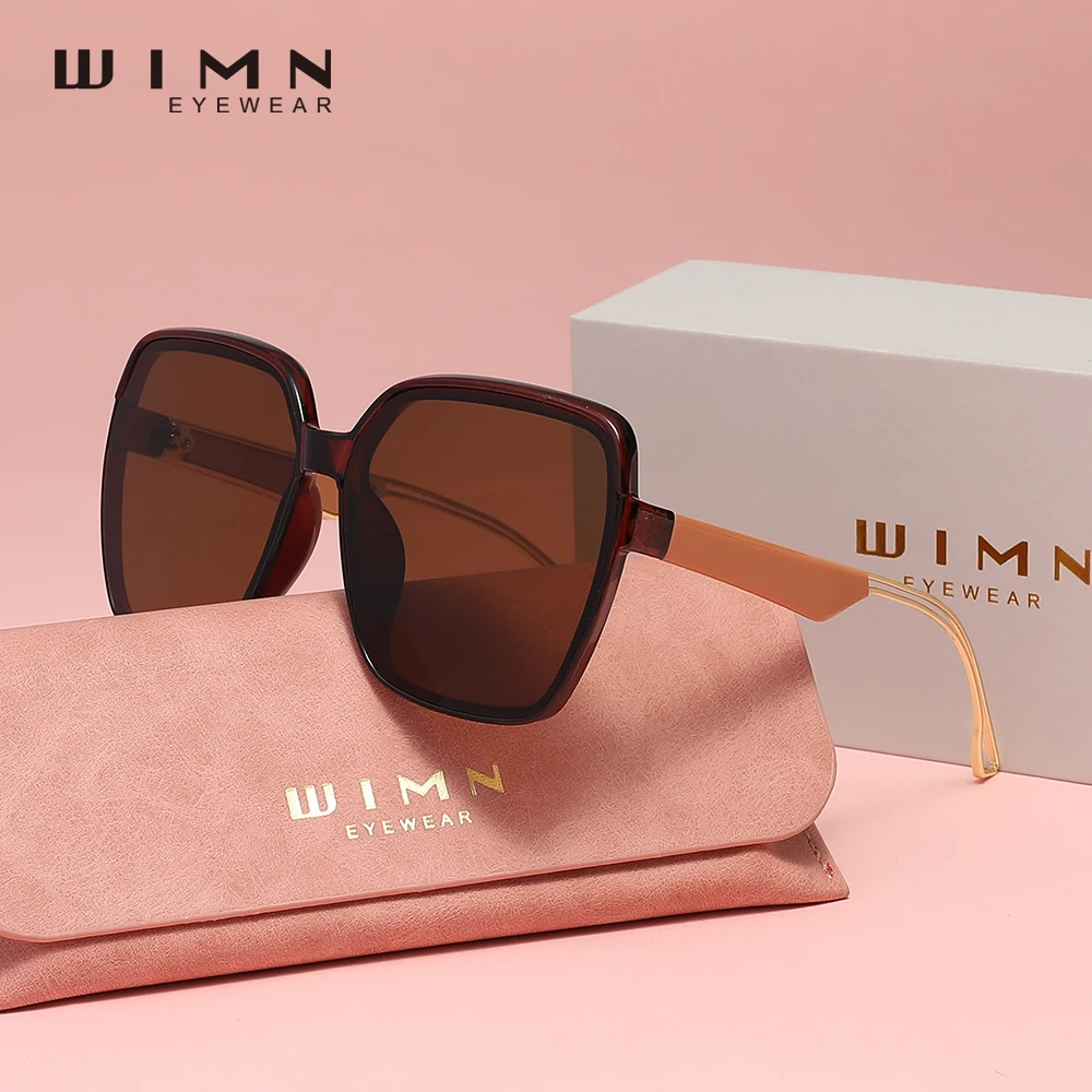 

WIMN Trendy Large Sunglasses Women Luxury Designer UV400 Protection Female Eyewear Retro Sun Shades for Lady Eyewear Accessory