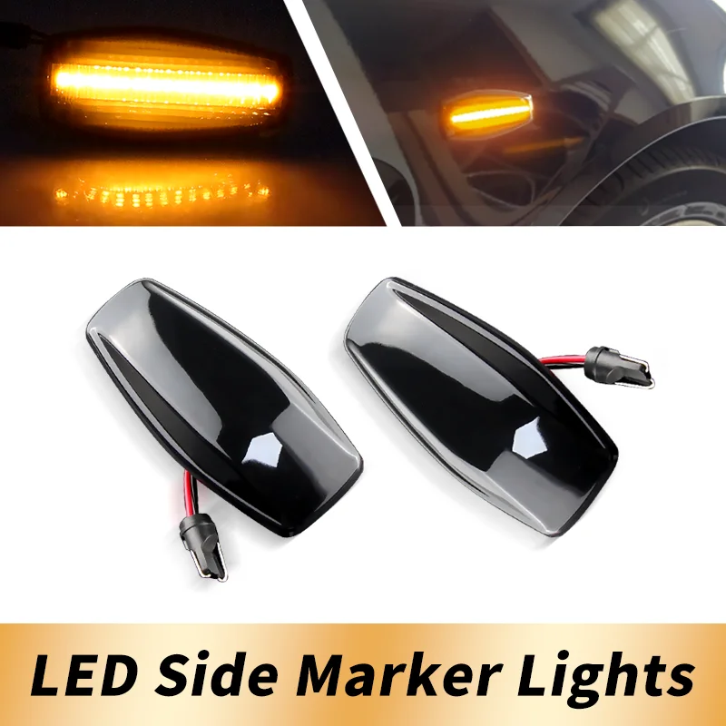 2PCS Dynamic Blinker Indicator LED Turn Signal Light Side Marker Lamp For Hyundai i10 Getz Elantra Sonata Tucson KIA SEDONA