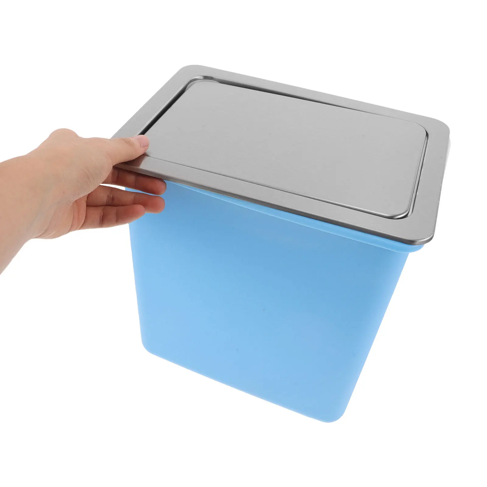 

Встроенный мусорный бак на столешнице, откидная крышка из нержавеющей стали, встроенная столешница, встраиваемый мусорный бак, кухня, ванная комната, защита от запаха