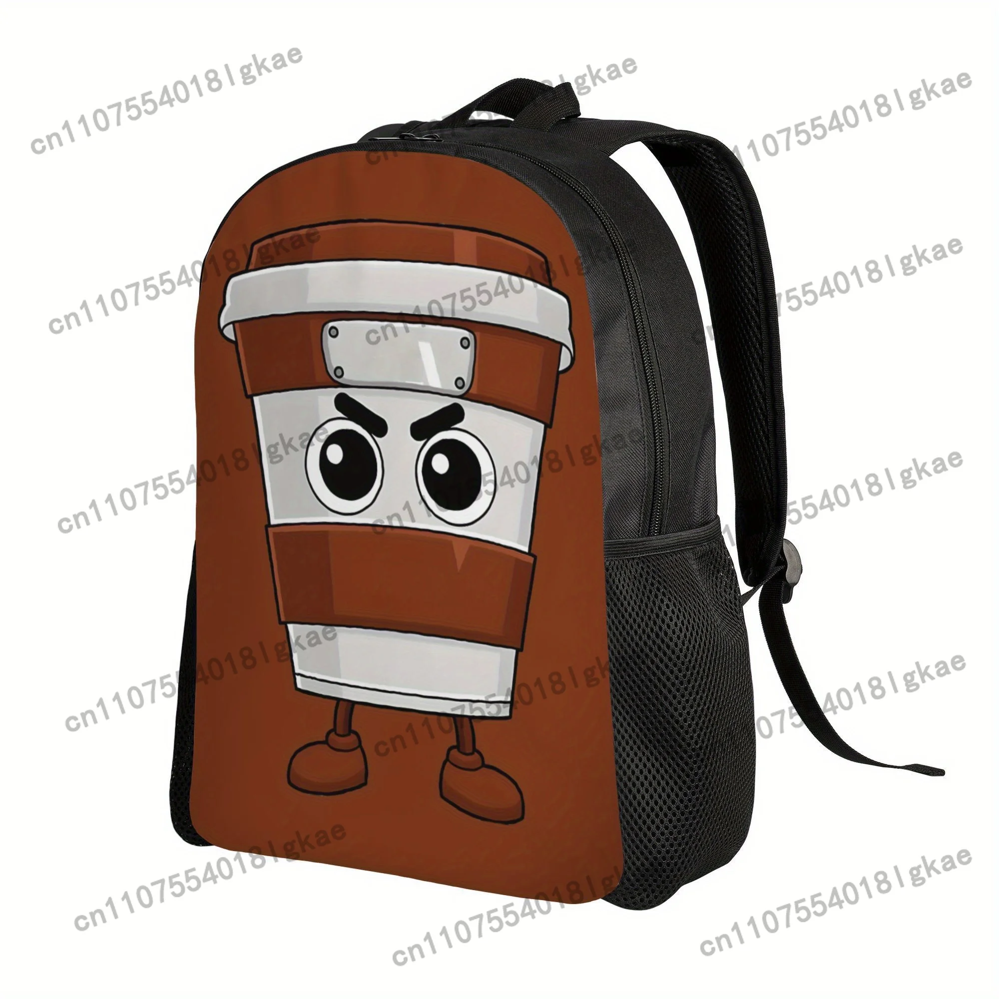 1pc Cappuccino Assasino Italian Brainrot Daypack - Stylish Lightweight Backpack with Adjustable Straps, Zipper Closure, and Cute