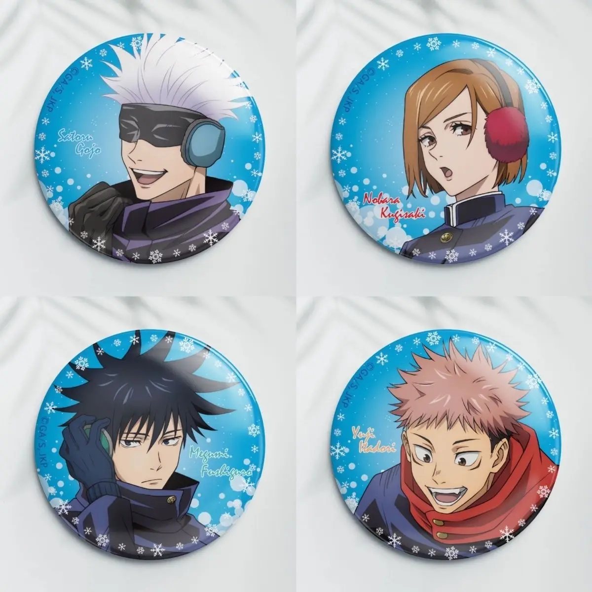 

Anime Jujutsu Kaisen Satoru Gojo Fushiguro Megumi Itadori Yuji Kugisaki Nobara Cosplay Cartoon Brooch Badge Xmas Birthday Gift