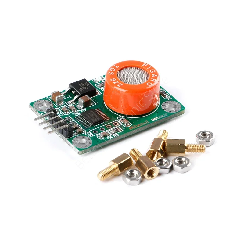 TGS822 Modul Sensor Deteksi Alkohol Output Serial Antarmuka PC Gas Etanol