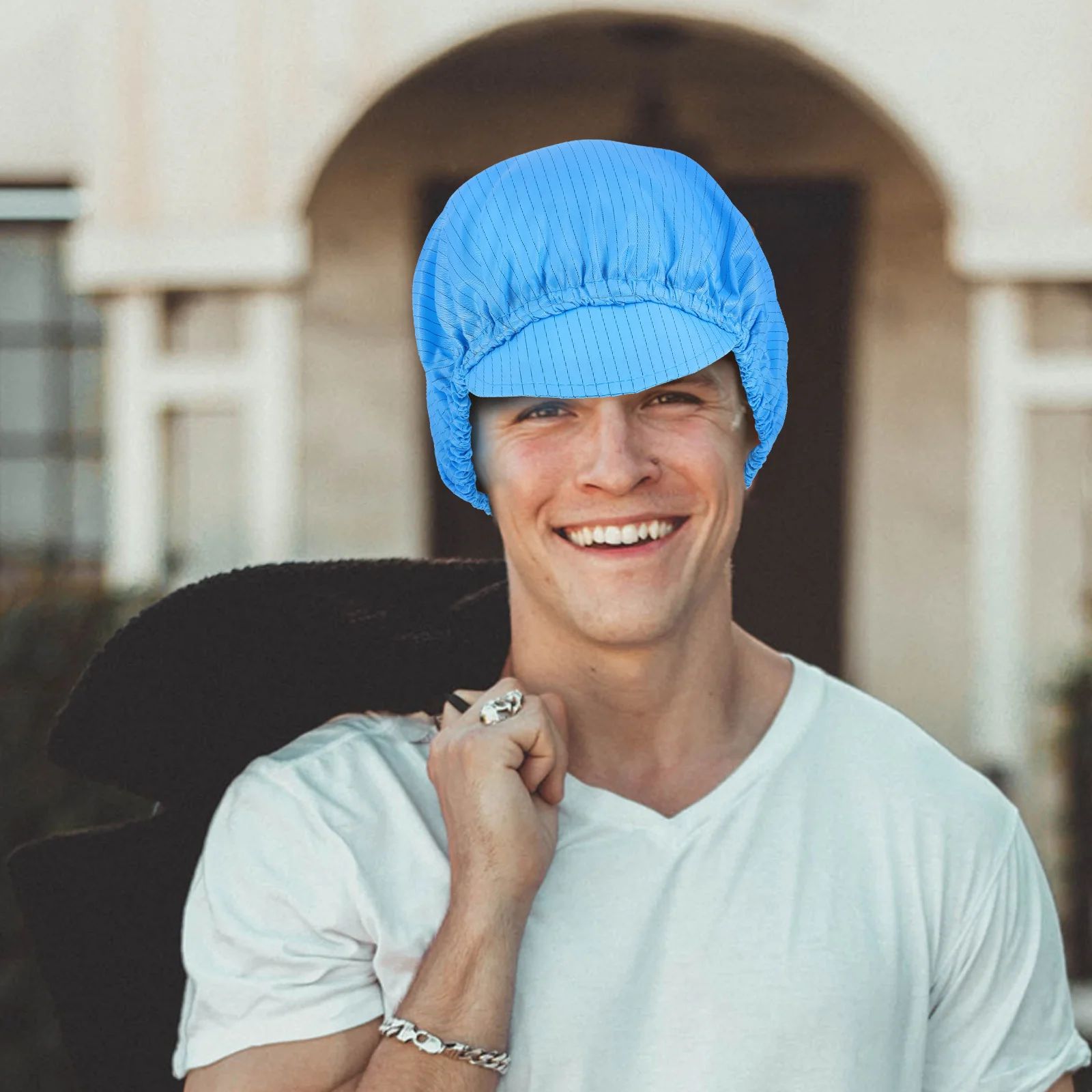 5 Stück professionelle antistatische Kappe, langlebige Schutzhut für statisch empfindliche Umgebungen, blaue antistatische Kappe