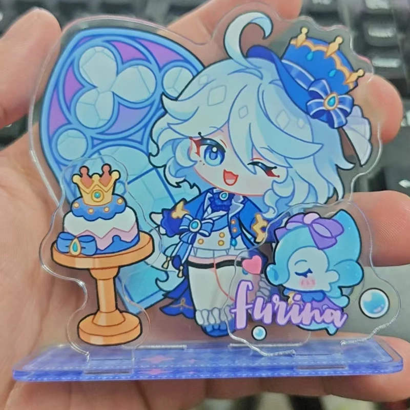 2025 أنيمي الاكريليك حامل نموذج لجسم Furina de Fontaine Focalors هيدرو أرشون إله العدالة لوحة زخارف مكتب هدية #3
