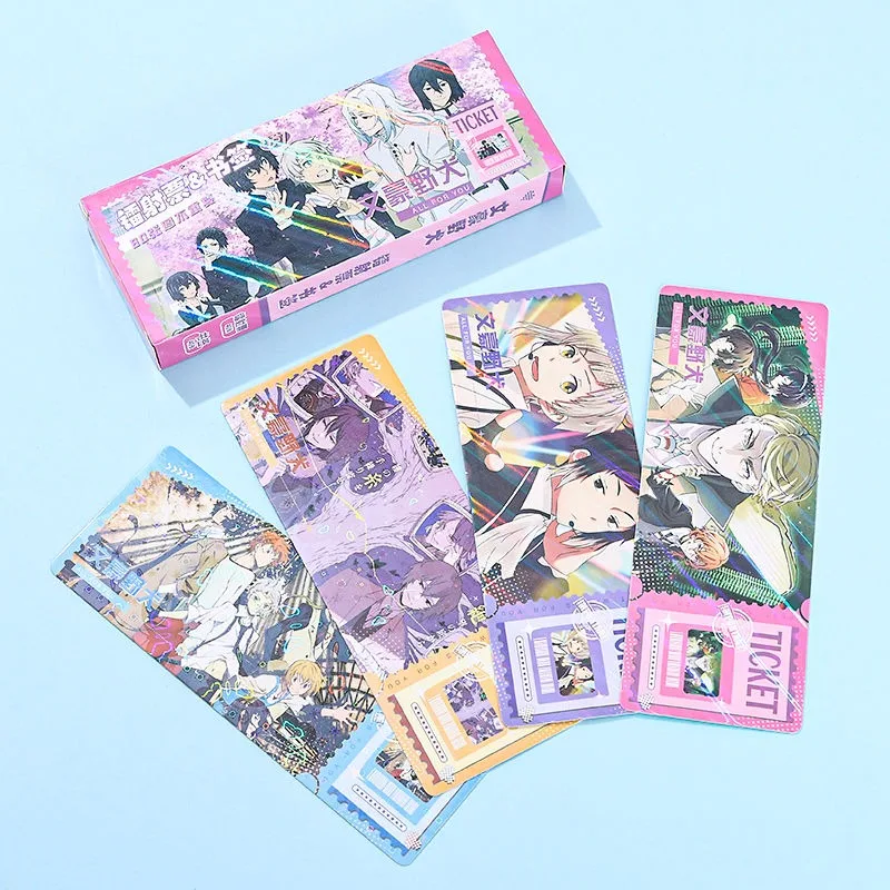 40Pcs/Lot 4# 2D animation peripheral laser ticket bookmark character collection card postcard