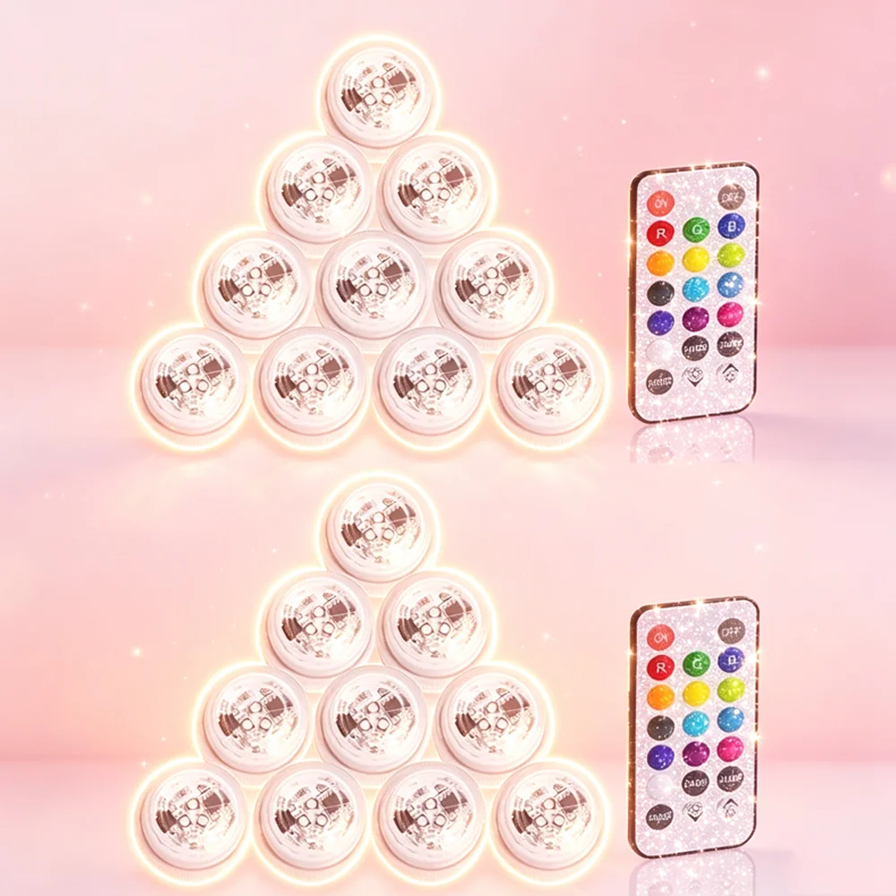 20Pcs Submersible LED Mini Lights Waterproof Battery Operated for Chinese Paper Lantern Wedding Party Balloon Floral Decoration