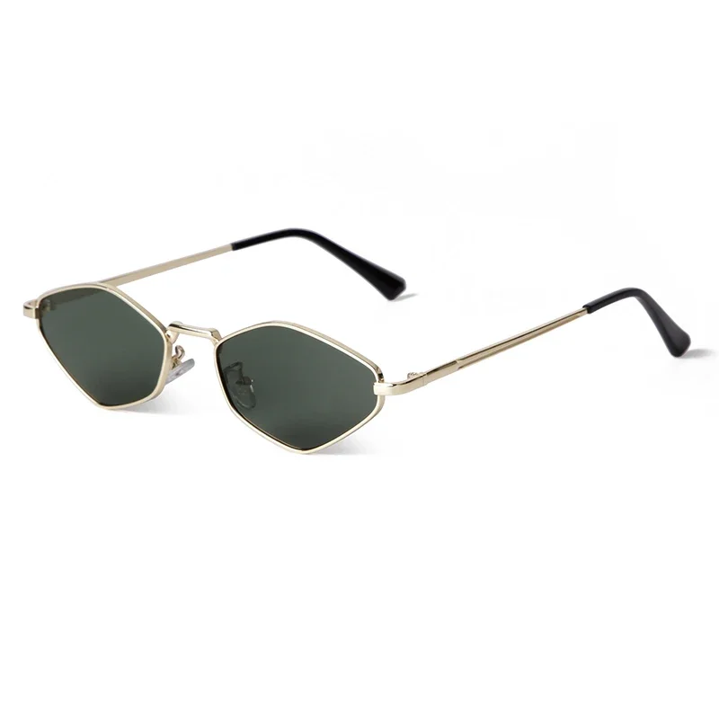 Trend Metal Frame Small Square Sunglasses Women Men Brand Designer Polygon Vintage Classic Shades Sun Glasses Oculos De Sol UV