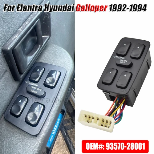 Interruptor de ventanilla eléctrica para Hyundai Elantra Galloper, parte delantera izquierda del conductor, 1992, 1993, 1994, nuevo