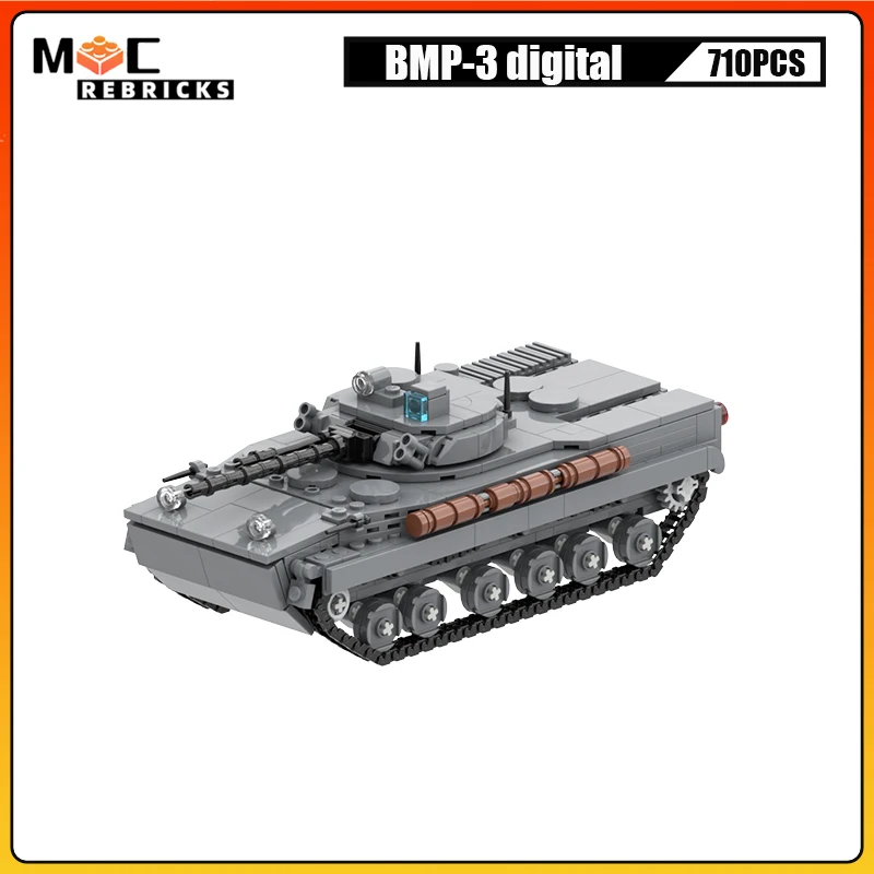 Military Weapons Collection Army BMP-3 Infantry Fighting Vehicle Building Block BMP-2 Tank Model Puzzle Brick Toys for Boys Gift