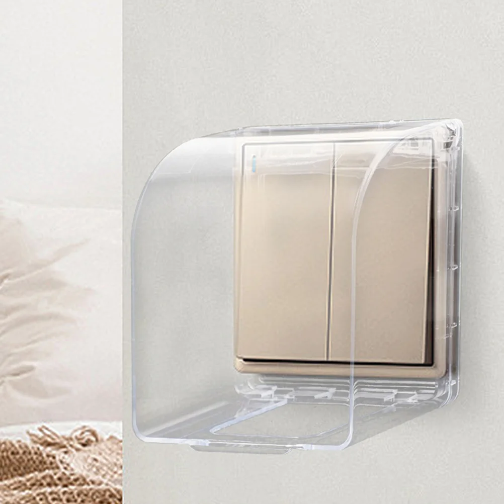 

Water Resist Bathroom Outlet Cover Transparent Splash Proof Reusable Plug Socket Protective Case Wall Holder Wall Plug Covers
