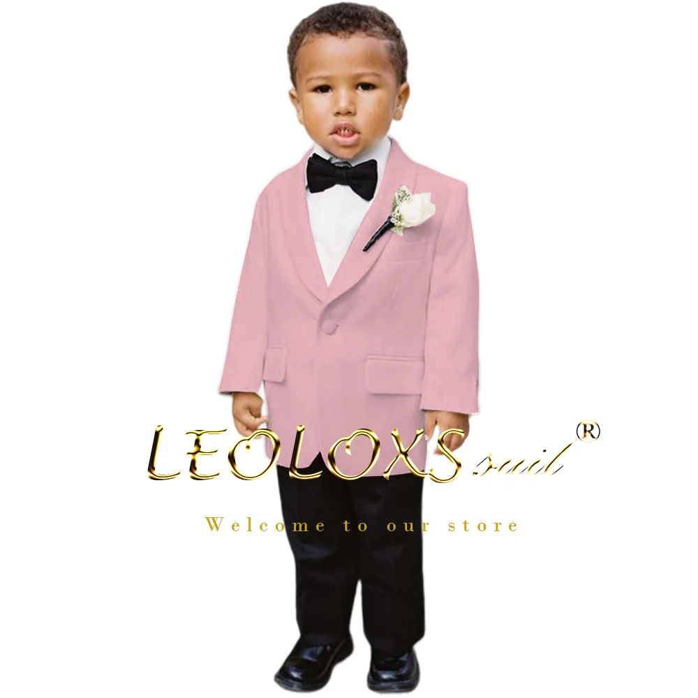 Children's boys' suit suit (jacket + black pants) customized 2-piece suit suitable for daily wear at wedding parties