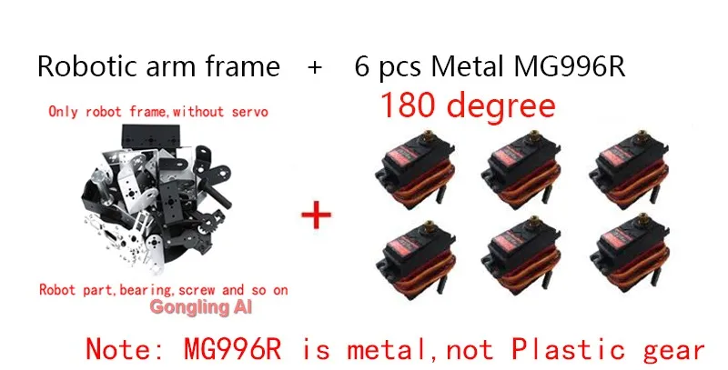 Variant: Arm with 6pcs MG996R