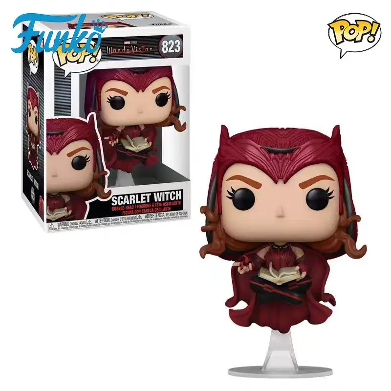 

Funko Pop Original Genuine Wanda Vision Scarlet Witch 823 Action Figure Toys for Boys Girls Gift Collectible Model Ornaments