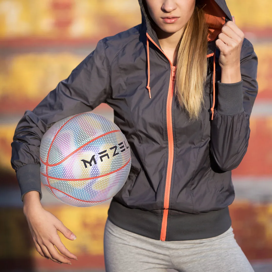 ลูกบาสเก็ตบอลเรืองแสง MAZEL 2025 ขนาด 7 สำหรับผู้เล่นบาสเก็ตบอล ของขวัญสำหรับการเล่นเกมยามค่ำคืนที่สมบูรณ์แบบ