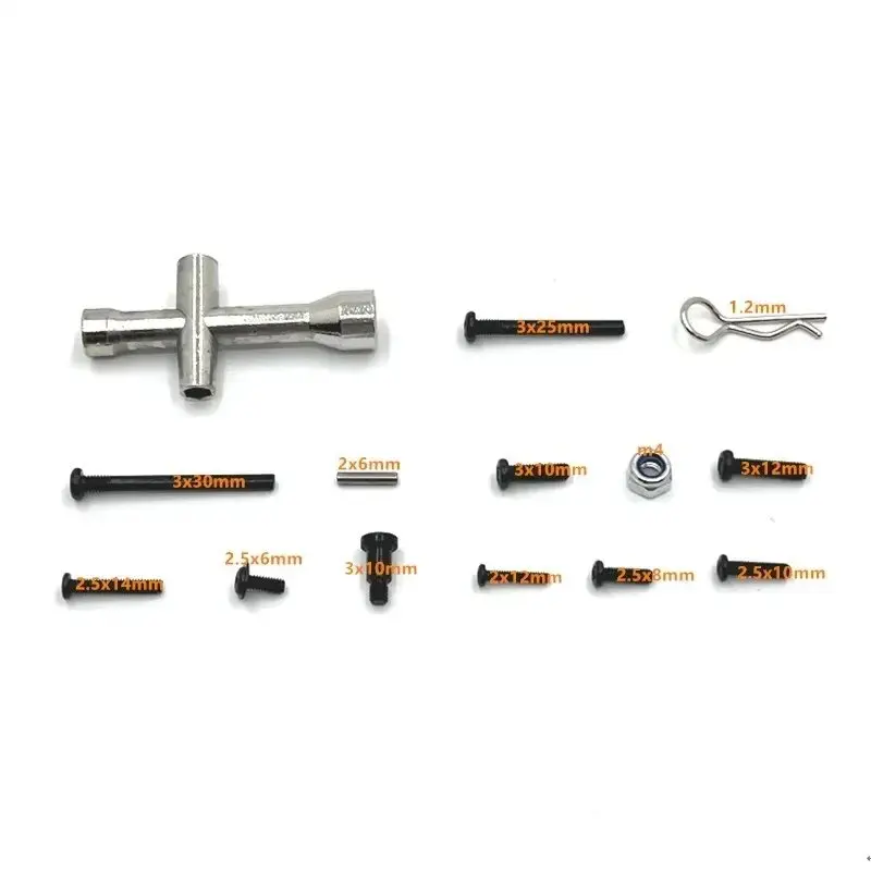 RC Auto SCY 16101 16102/pro 16103 16104 16106 16201 JJRC Q130A Q130B Q141 Viti In Metallo Kit di Fissaggio Strumenti di Riparazione 1/16 Pezzi di Ricambio