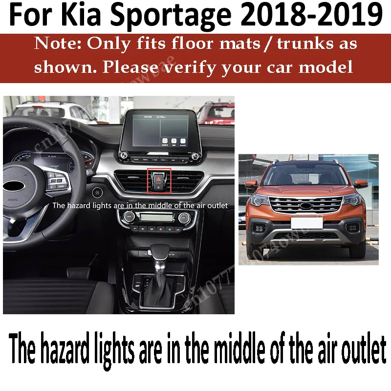 Custom Made Leather Car Floor Mats For Kia Sportage 2018-2019 Interior Details Carpets Rugs Foot Pads Accessories