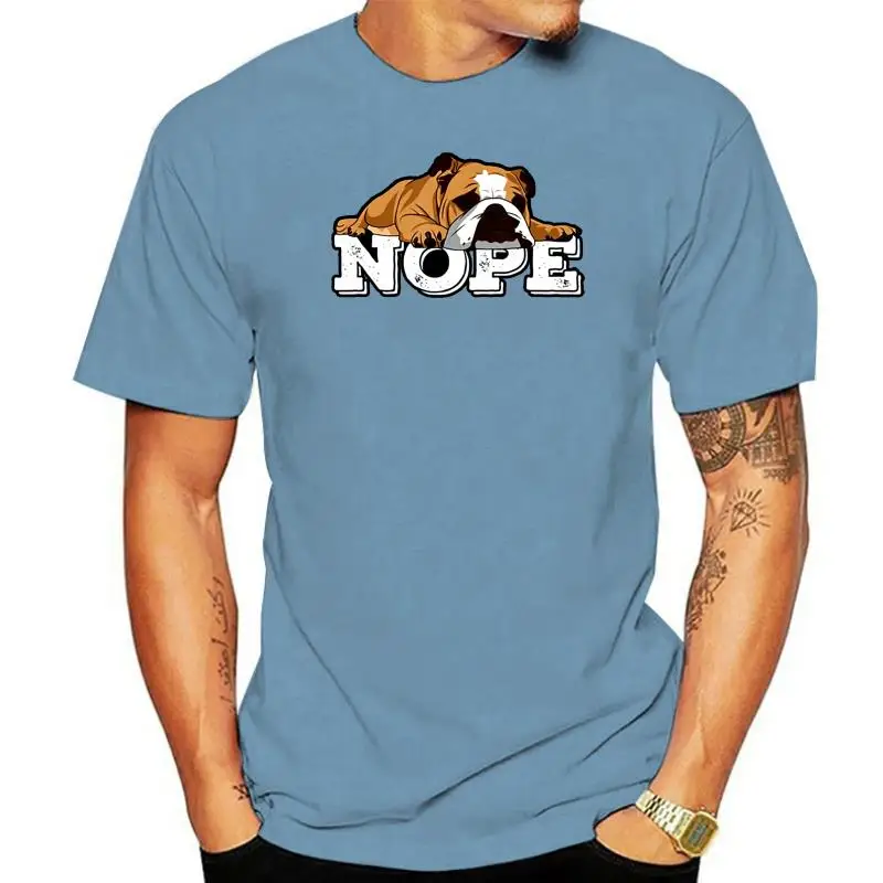 

Подарочная футболка Nope Lazy English Bulldog Dog Lover, размер S-3XL, футболка с цифровым принтом
