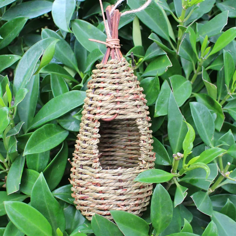 Grass Rope Woven Bird Cage Outdoor Rural Garden Courtyard Simulation Garden Decoration Bird's Nest Bird House