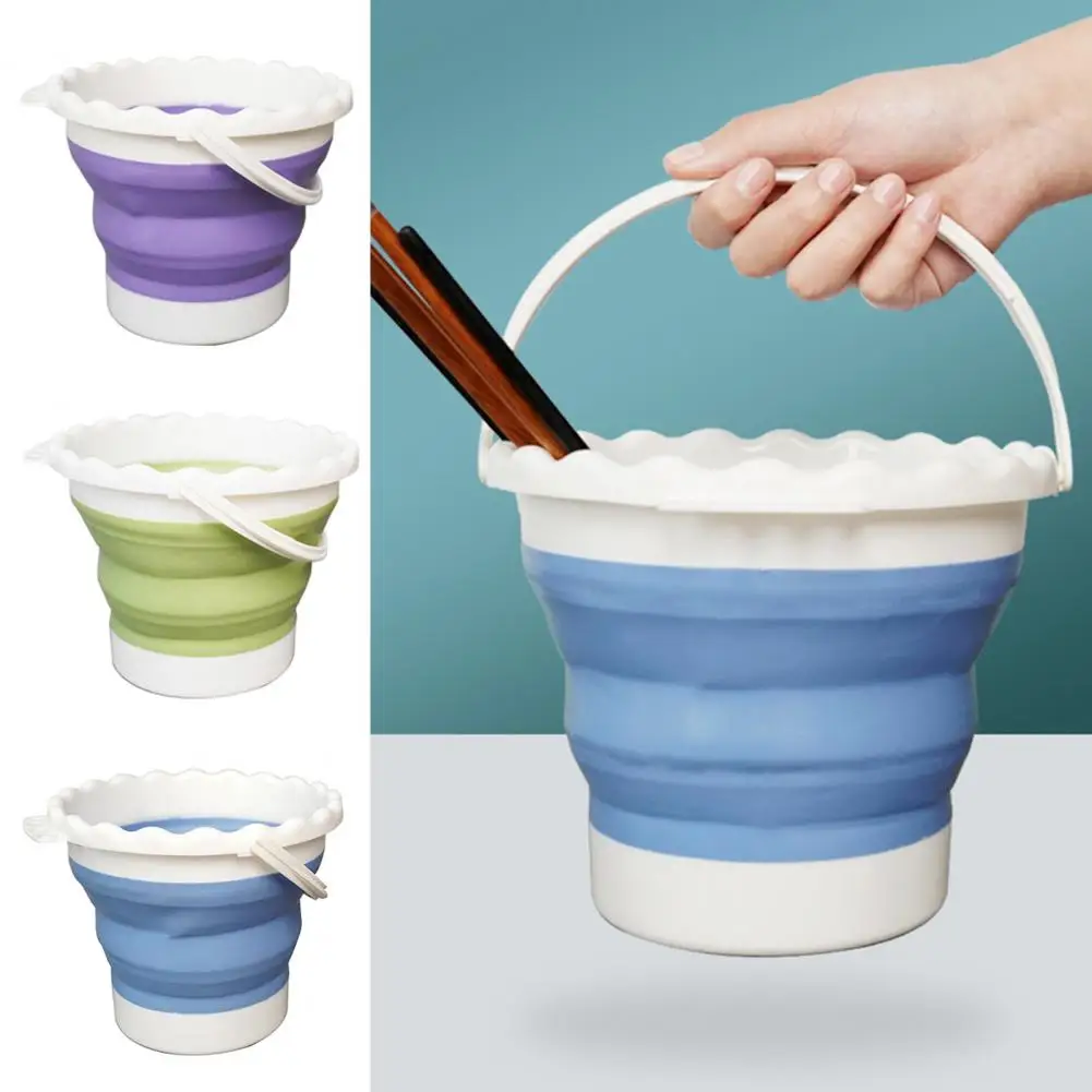 Anti-scratch  Creative Foldable Design Pen Cleaner Bucket Convenient Pen Cleaner Bucket Anti-fall   Studio Supply