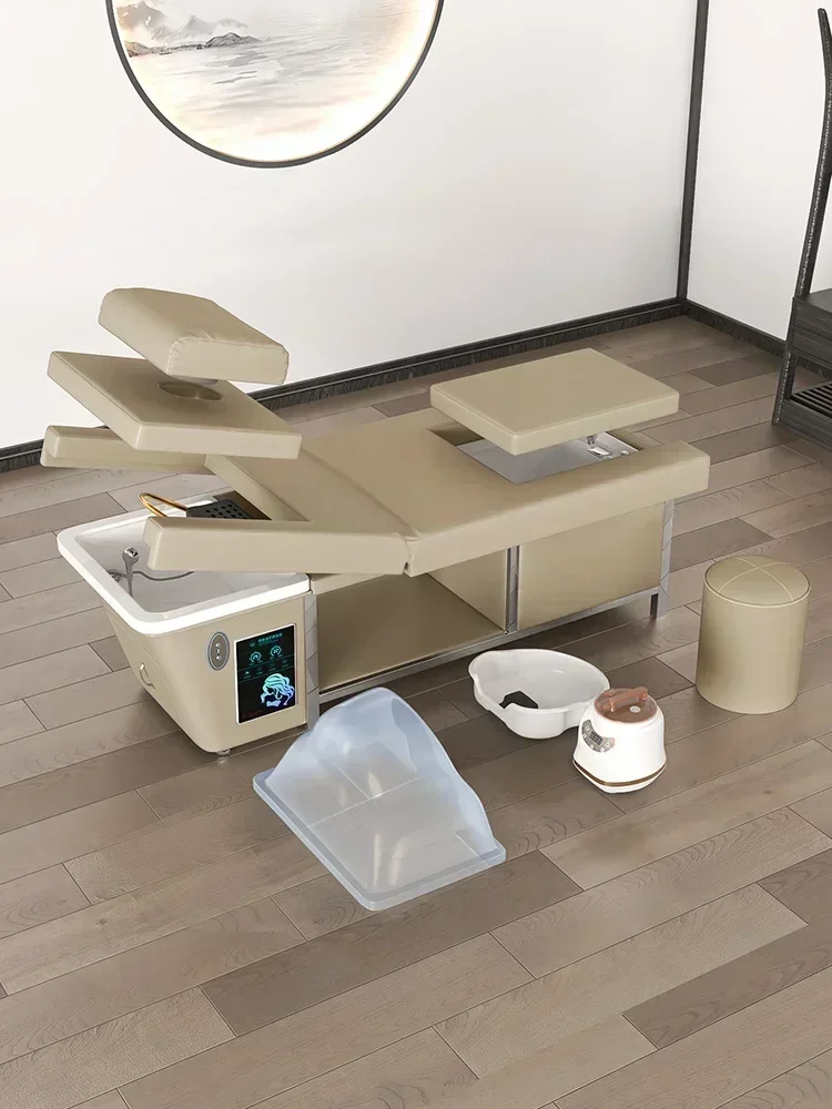 new high-grade electric bed. Special shampooing and massage bed with water circulation and fumigation features  Beauty salon