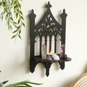 1/3pc Gothic wood oCO Wall Decoration Vintage Decoration Cathedral Arch Frame Goth Rustic Room Decoration 8 Main Sales Rustic Decoration - №6
