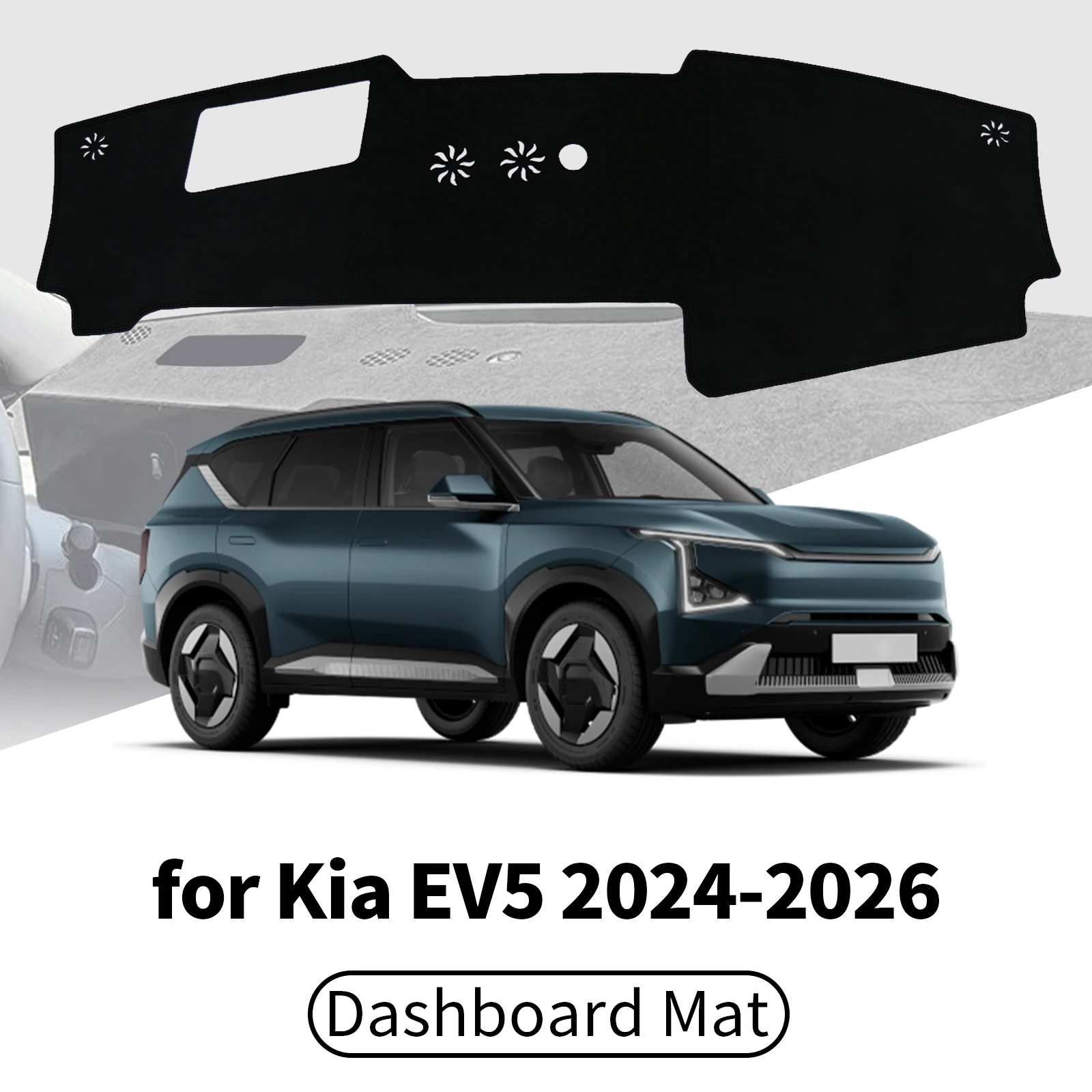 

fit for Kia EV5 2024 2025 2026 Car Dashboard Cover Dashmat Sunshade Anti‑UV Anti‑Glare Dash Mat Interior Accessories