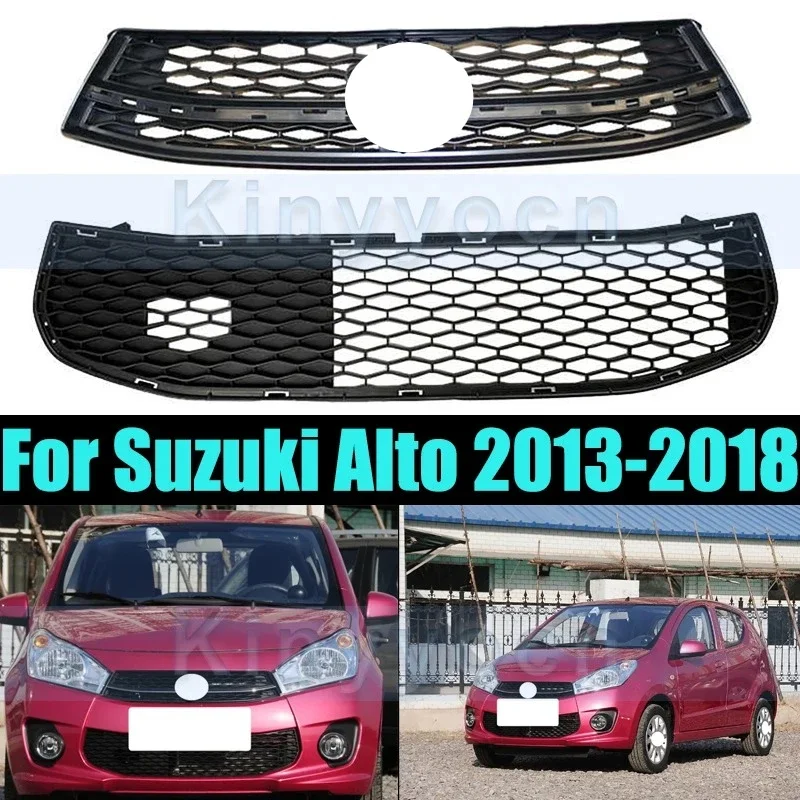 Front Bumper Grille Radiator Mesh Grills For Suzuki Alto 2013-2018 Car Grille Front Bumper Mesh Grill Car Accessories
