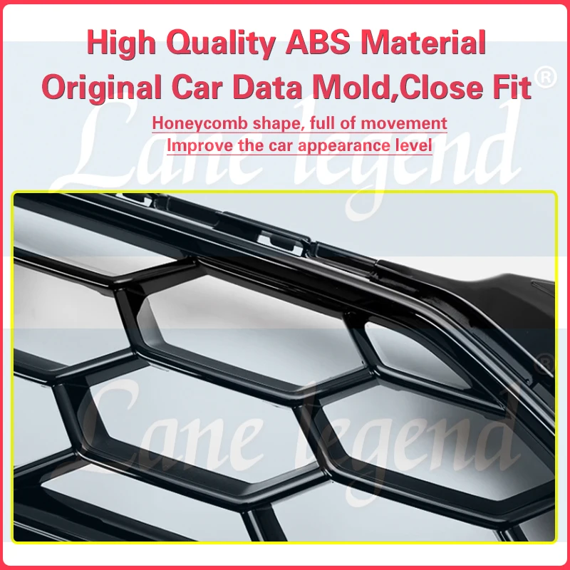 For Audi Q7 2016 2017 2018 2019 Grille Modification Decoration Honeycomb Perfect Match Front Hood Bumper Grille Racing Gril