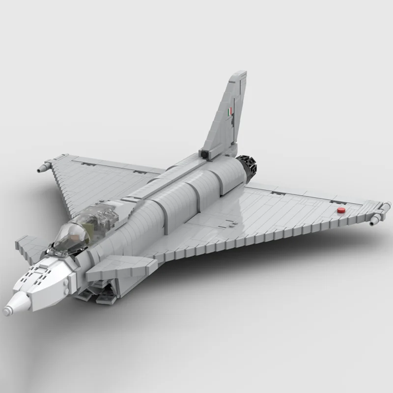 1190pcs MOC System Eurofighter Typhoon 2000 Model Christmas Gift Room Decoration Craft Decorative Home Accent Tabletop Display