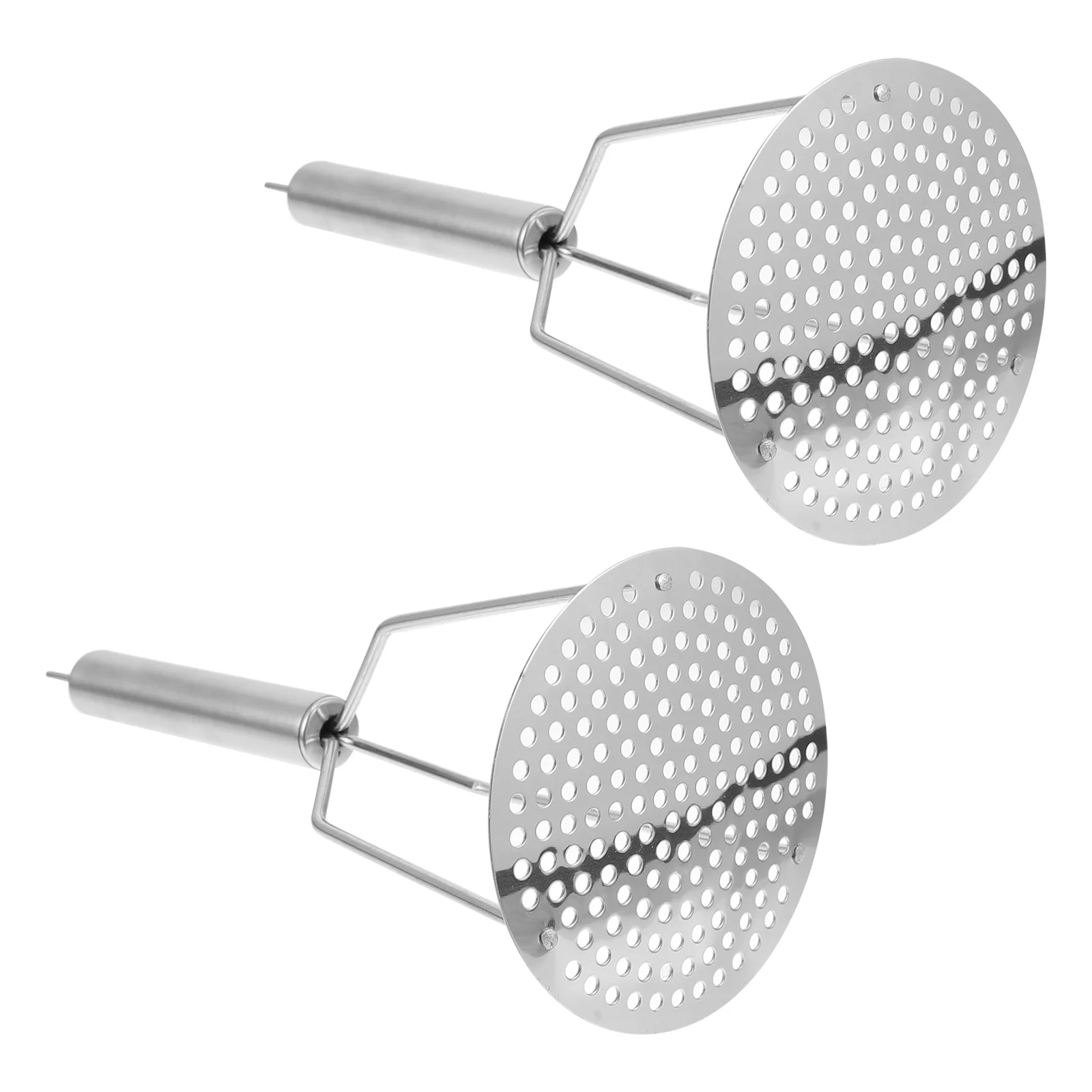 

2Pcs Stainless Steel Potato Masher Wear-Resistant Kitchen Tool Vegetable Masher for Mashed Potatoes Pumpkin Fruit Vegetable