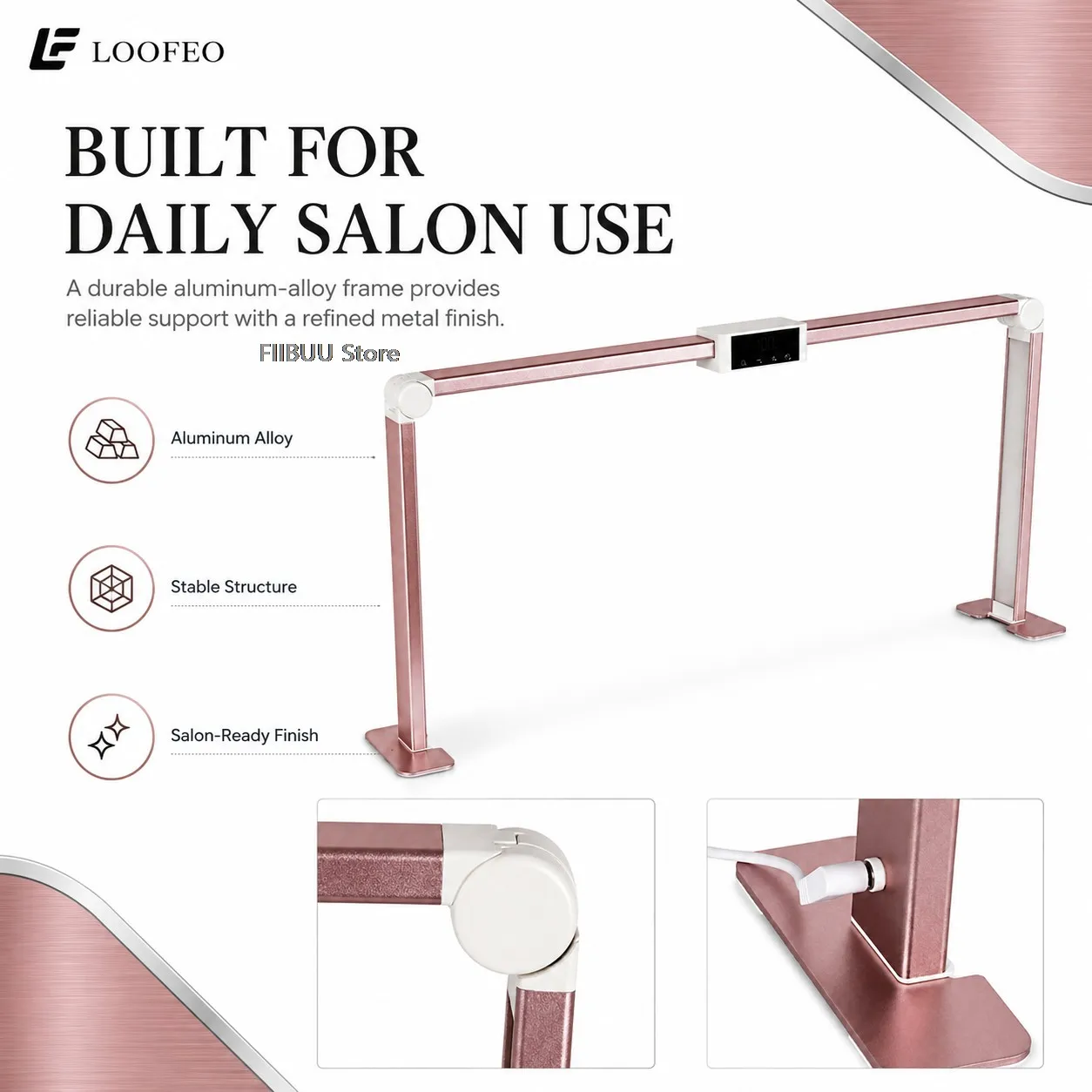 Professional LED Nail Desk Lamp for Manicure Table Nail Tech Desk Lighting Manicure Table Work Light Nail Salon Table Lamp 36W view 5