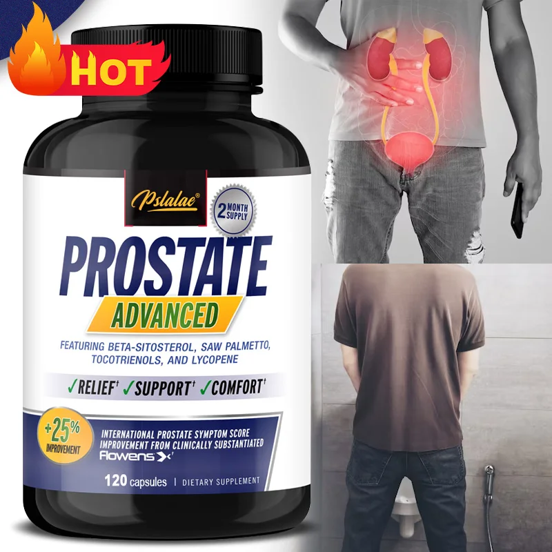 Men's Prostate Progress Health Capsules with Saw Palmetto Beta-Sitosterol Supplement