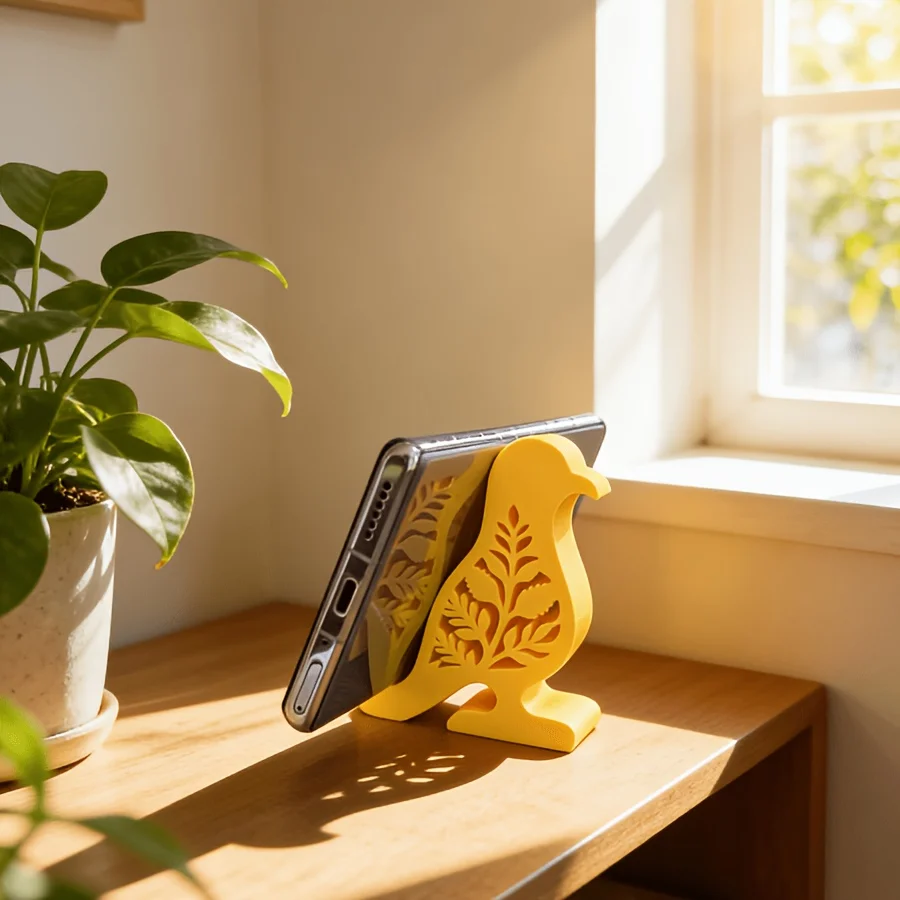 Desktop Storage 3D Printed Bird Smartphone Stand Multi-Angle Adjustable Stable Desktop Decor Organizer For Home Office