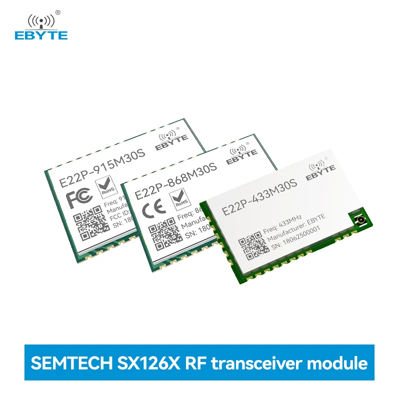 433/868/915MHz LoRa Module SX1262 EBYTE E22P Series Built-in PA+LNA+SWA ESD Protection 30dBm 12KM SPI SMD Module