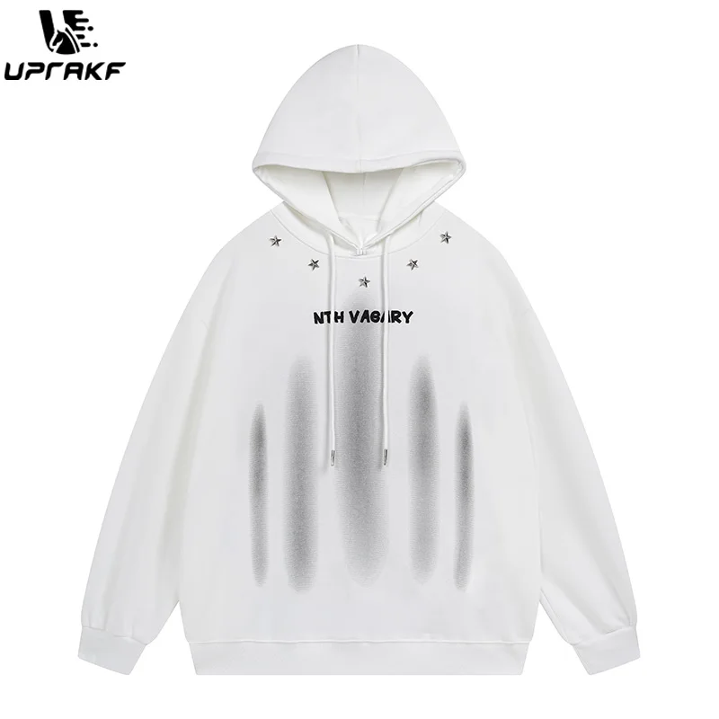 UPRAKF Casual Hoodie Streetwear High Quality Tops Long Sleeve Pullovers Hip Hop Fashion Simple Design