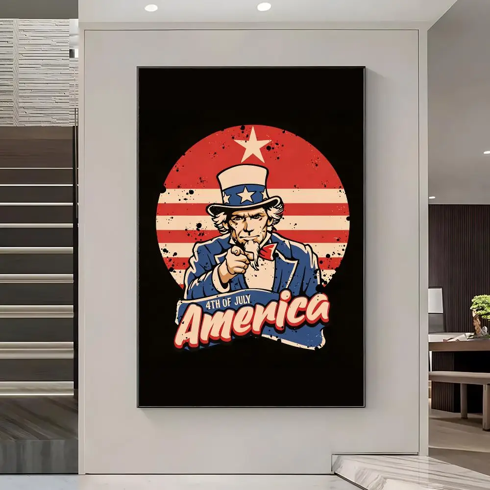 U-Uncle Sam Poster Poster Artistic Stylish Wall Art For Home Office Bathroom‌ Decor Living
