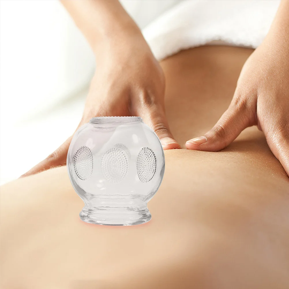 Set di coppettazione in vetro da 5 pezzi Terapia di massaggio tradizionale cinese facile da usare per alleviare i muscoli e migliorare il flusso sanguigno