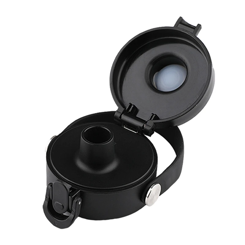 Botol air olahraga tutup pengganti untuk Hydroflask mulut lebar 12/16/18/20/32/40/64 Oz, dengan pegangan, kunci tombol