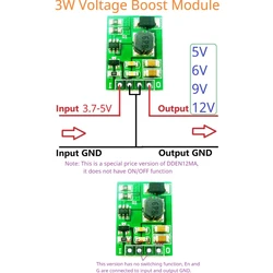 DC 3.7V 4.2V to 5V 6V 9V 12V Step-up DC DC Boost Converter Voltage Regulate Power Supply Board for 18650 LI-ON LI-PO