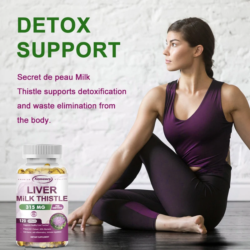 Milk Thistle Liver Capsules 315 Mg - Maintains Liver Health and Promotes Digestive System Health