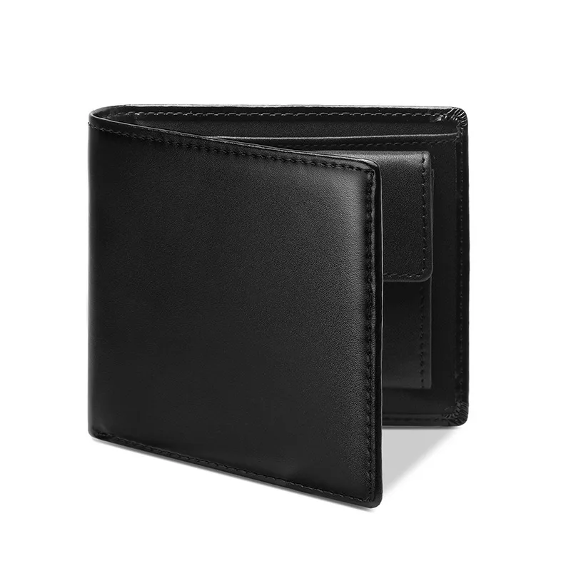 

Мужской короткий кошелек из двойной кожи, держатель для карт с несколькими слотами, кошелек для монет, кошельки с зажимом