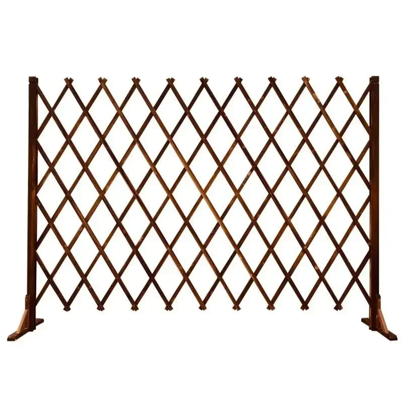 Outdoor Anti-Rot Fence Guard Solid Wood Grid Plant Stand Indoor Pet Barrier Adjustable Design Fence Flexible Garden Layout