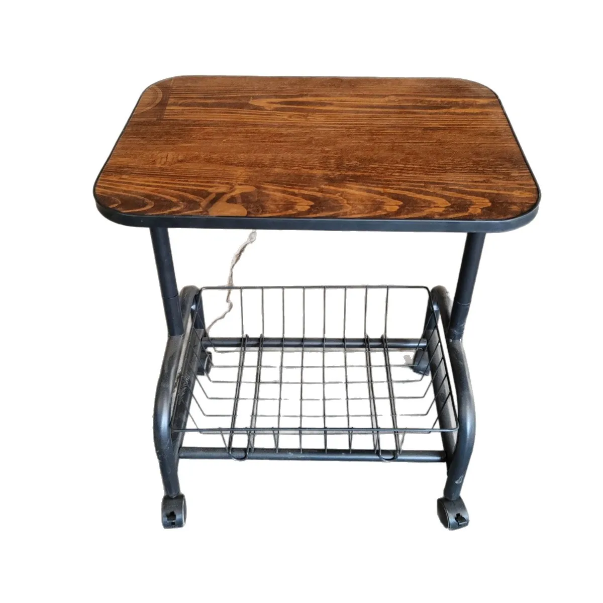 

Movable storage sofa side few living room double-layer storage with wheels small table modern simple trolley small coffee table