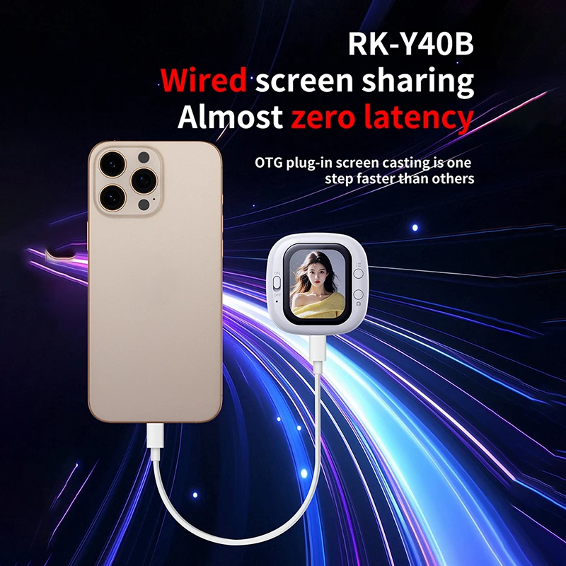 Magnetic Mobile Phone Rear Camera Selfie Monitor Wired Mini Mount Vlog Phone Rear Camera Selfie For Smartphone Hot Selling