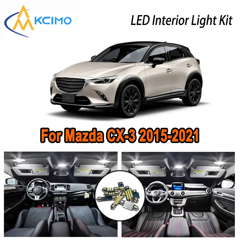 

High-Quality LED Interior Kit for Mazda CX3 2015-2021 2017 2018 2019 2020 Premium Error-Free Dome Map Trunk Automotive Lamps