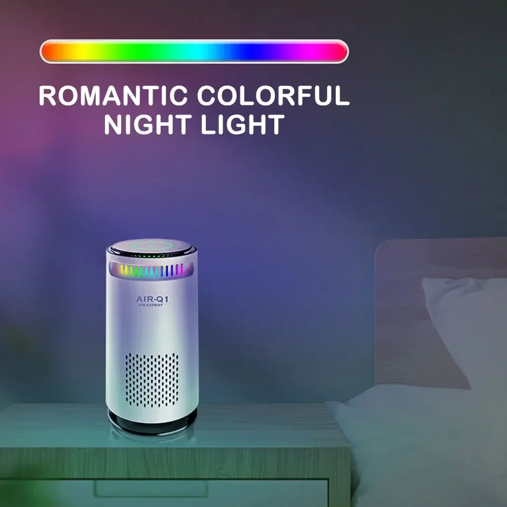 Xiaomi Mijia Portable Air Purifier Negative Ion True HEPA Filter Air Cleaner Home Smoke Pollen Quiet Deodorizer for Office Room